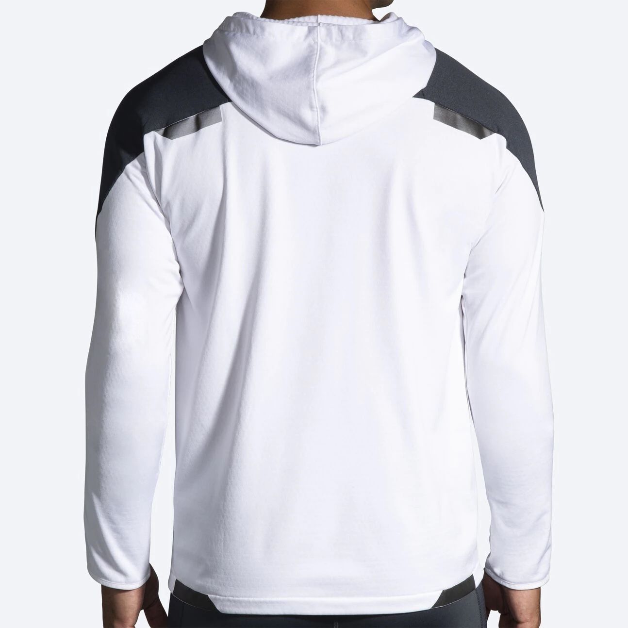 Brooks Men's Run Visible Thermal Hoodie White/Asphalt/Nightlife