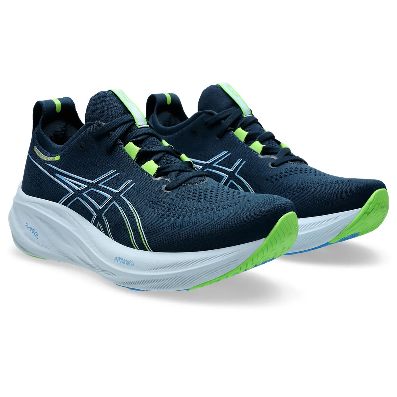 Asics America Men's Nimbus 26 400-French Blue/Electric Lime