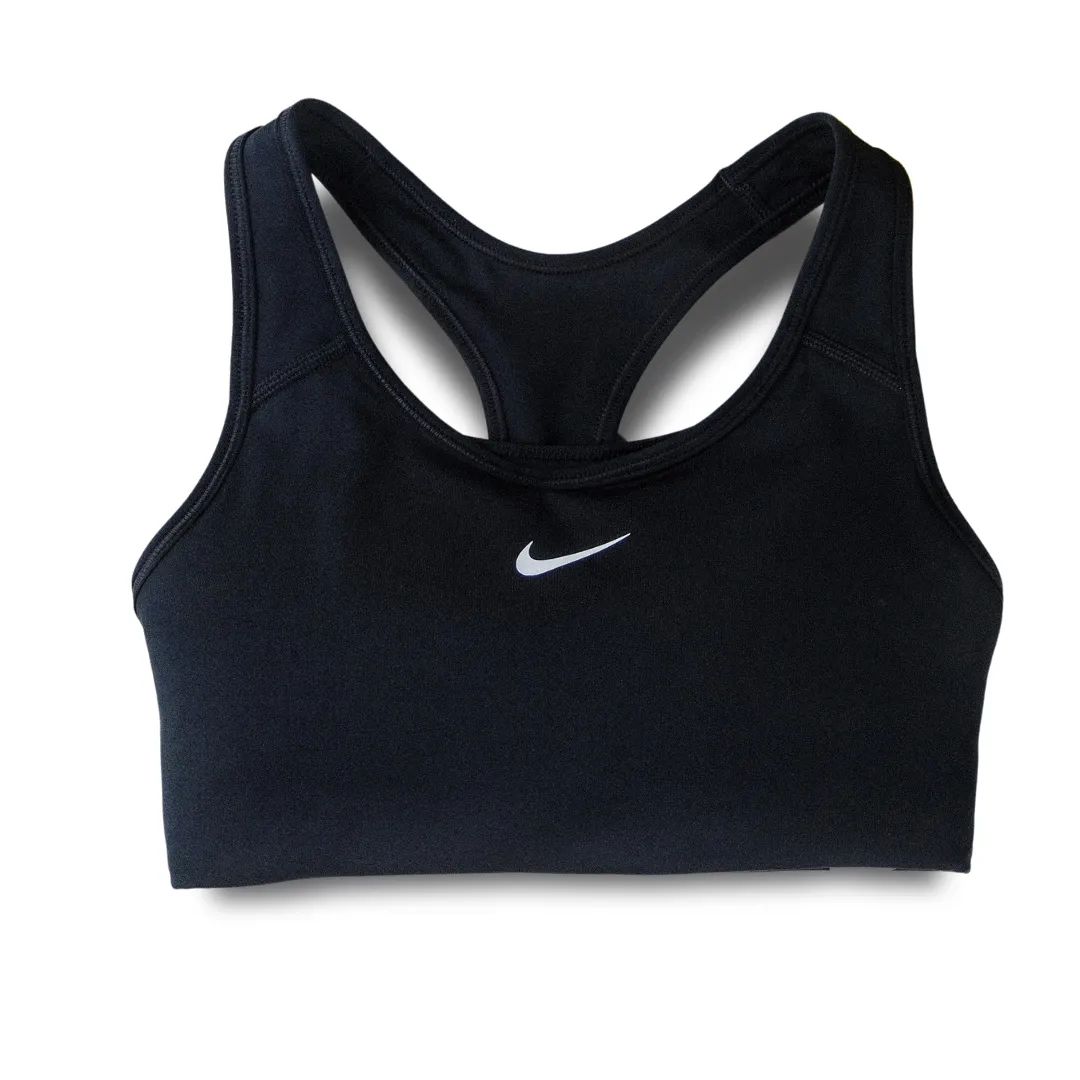 nike swoosh logo racerback sports bra