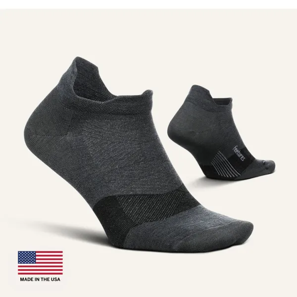 Feetures MERINO 10 ULTRA LIGHT NO SHOW Gray