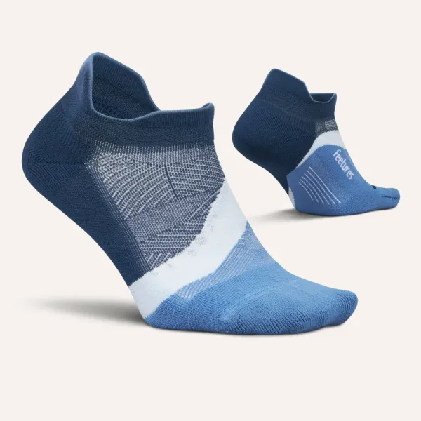 Feetures Light Cushion No Show Blue Wave